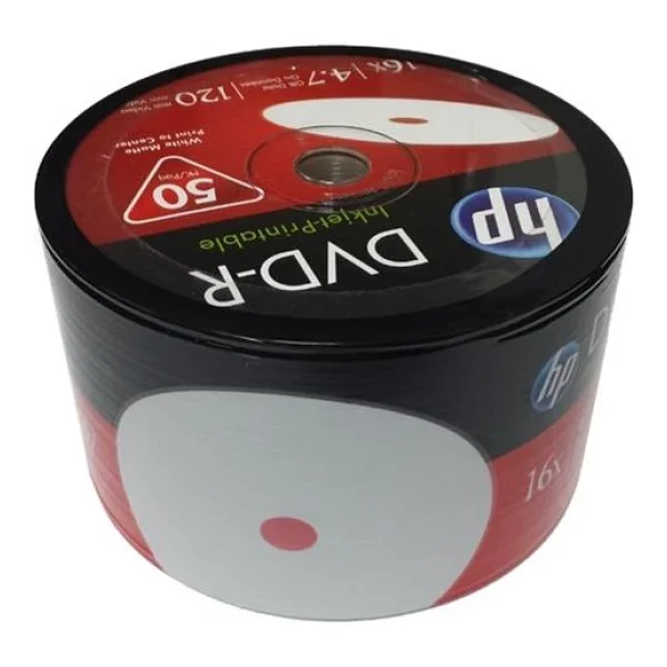 Hp DVD-R 4,7gb-120min 16x 50 Li Shrink Printable - Görsel 3