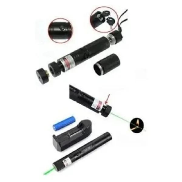 Şarjlı Turbo Yeşil Lazer Pointer Kibrit Yakabilen Güç 1000mw - Görsel 3