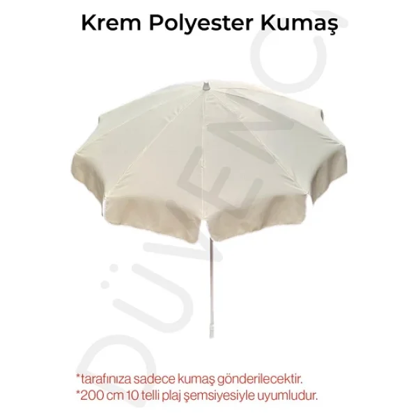 Plaj Şemsiyesi Uyumlu 200/10 Krem Polyester Kumaş - Görsel 3