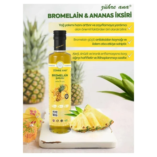 Zühre Ana Ananas İçeren Bromelain Şurubu 250 Ml - Görsel 5