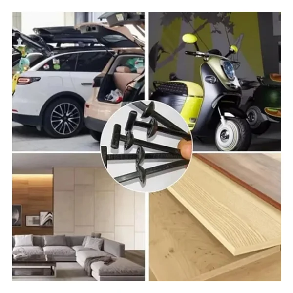 50 Adet, Oto Tampon Klipsi, Araba, Bagaj, Motor Koruma Paneli, Kablo Bağı, Siyah, - Görsel 8