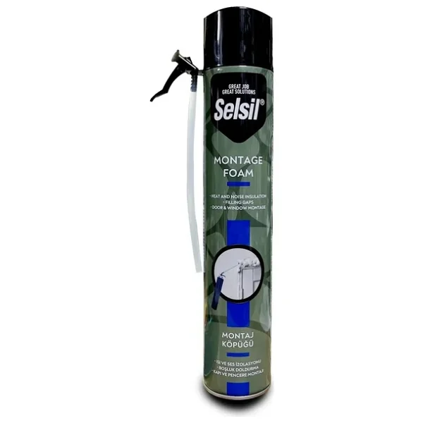 Selsil 750ml Yüksek Mukavemetli Pipetli Montaj Köpüğü - Görsel 4