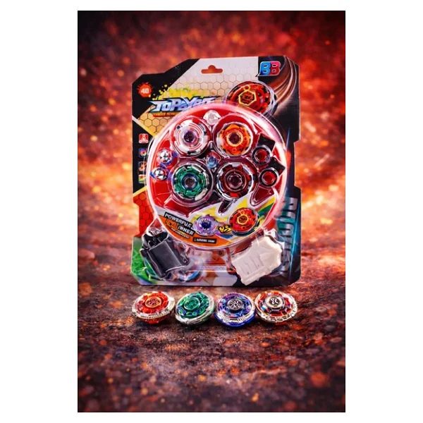 Metal Fusion Tornado Clash 5d Arenalı 4'lü Beyblade Oyuncak Seti Çift Fırlatıcılı Set - Görsel 4