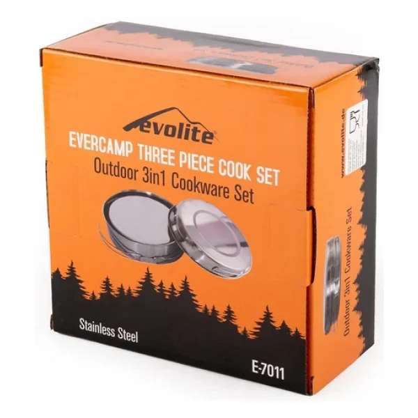 Evolite Evercamp 2-3 Kişilik Çelik Tencere Seti Gri - Görsel 8