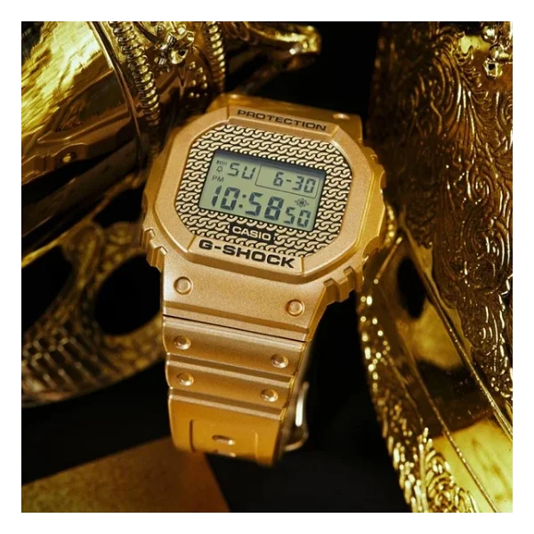 Casio G-Shock Dwe-5600hg-1dr Altın Erkek Kol Saati - Görsel 4