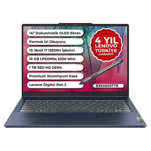 Lenovo Ideapad 5 14ırh9 83kx003ttr İ7-13620h 16 GB 1 TB SSD UHD Graphics 14" Wuxga İkisi Bir Arada Notebook - Görsel 6
