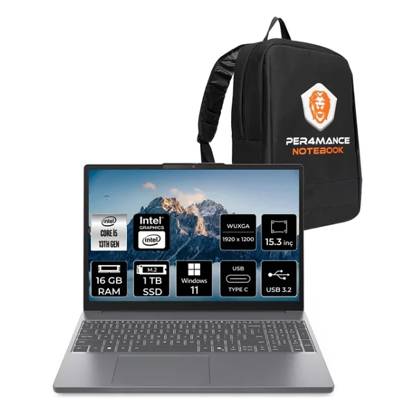 Lenovo Ideapad Slim 3 15ırh10 83k1003mtr İ5-13420h 16 GB 1 TB SSD UHD Graphics 15.3" Wuxga Notebook - Görsel 6