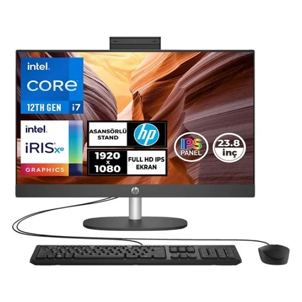 Hp Proone 240 G10 8t2w8es İ7-1355u 32 GB 512 GB SSD Iris Xe Graphics 23.8" Full HD All İn One PC - Görsel 5