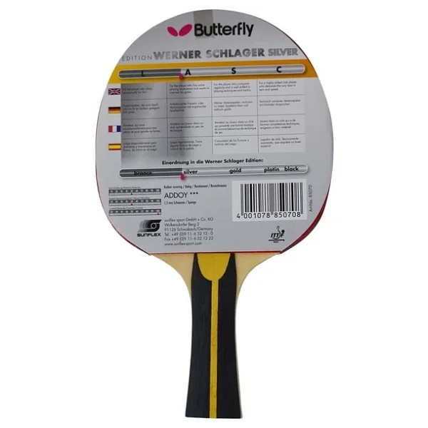 Butterfly Werner Schlager Silver Masa Tenisi Raketi - Görsel 7