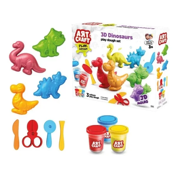 Art Craft 3d Dinozorlar Oyun Hamuru Seti 168 Gr 03995 - Görsel 6