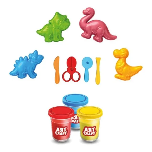 Art Craft 3d Dinozorlar Oyun Hamuru Seti 168 Gr 03995 - Görsel 7