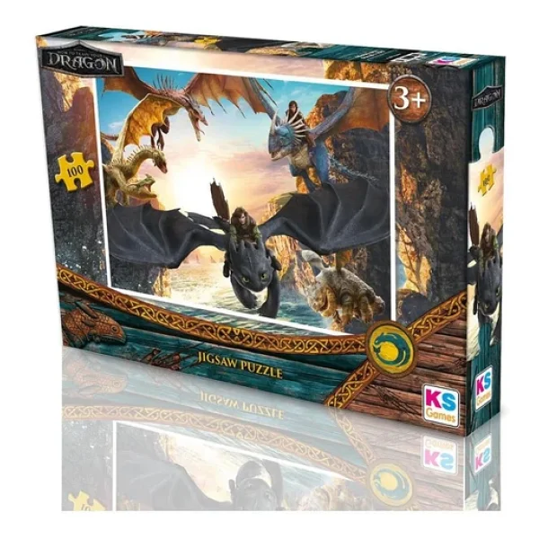 Ks Games How To Train Your Dragon 100 Parça Çocuk Puzzle Hd714 - Görsel 4