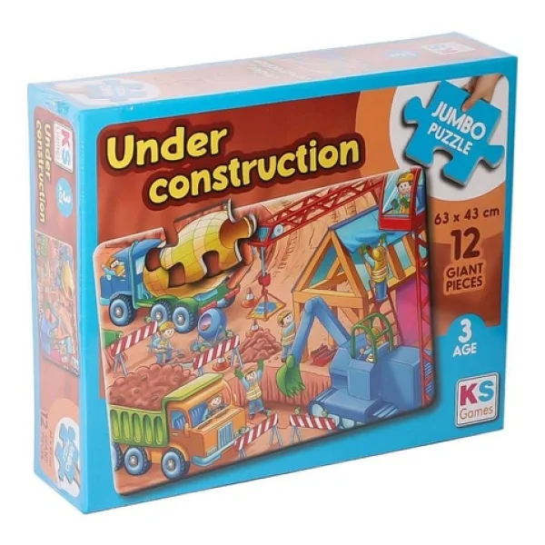Ks Games Under Construction Jumbo 12 Parça Puzzle - Görsel 4