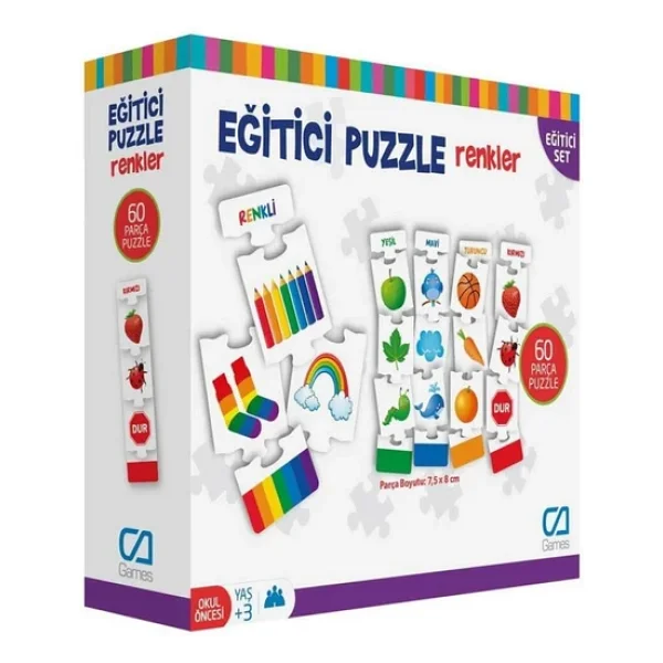 Ca Games Eğitici Çocuk Puzzle Renkler 60 Parça - Görsel 8