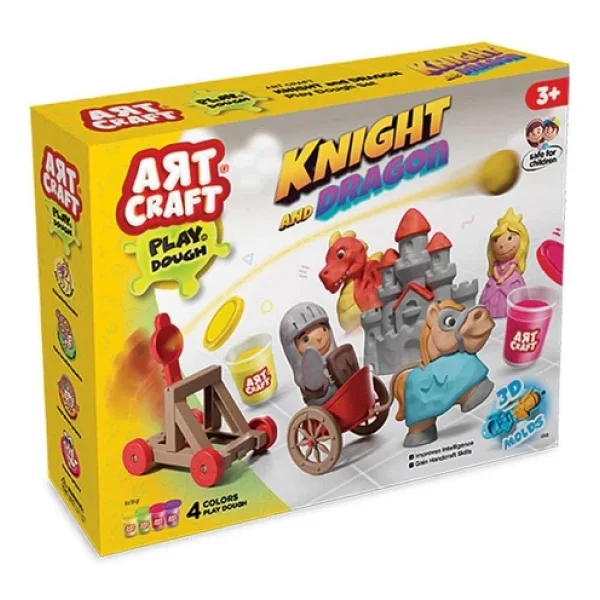 Art Craft Şövalye Ve Ejderha Oyun Hamuru Seti 280 Gr 03848 - Görsel 7