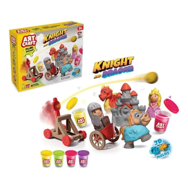 Art Craft Şövalye Ve Ejderha Oyun Hamuru Seti 280 Gr 03848 - Görsel 6