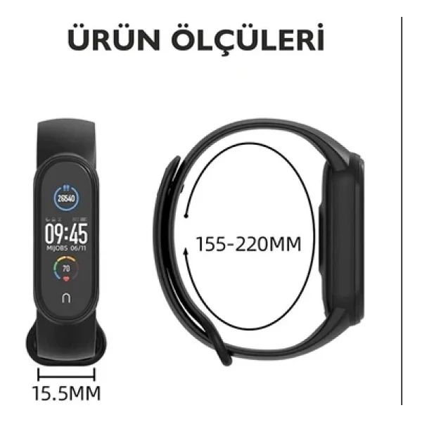 Xiaomi Mi Band 3 Ve Mi Band 4 Silikon Kordon - Görsel 5
