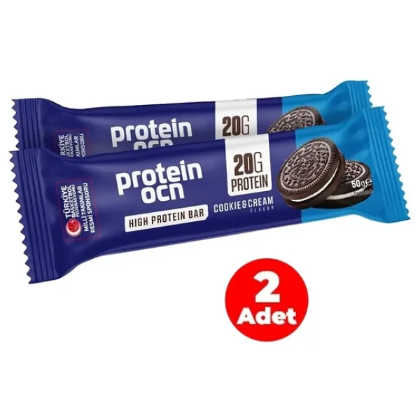 Proteinocean Kakaolu Bisküvi Ve Krema Aromalı Yüksek Protein Bar 50 G (2 Adet) - Görsel 3