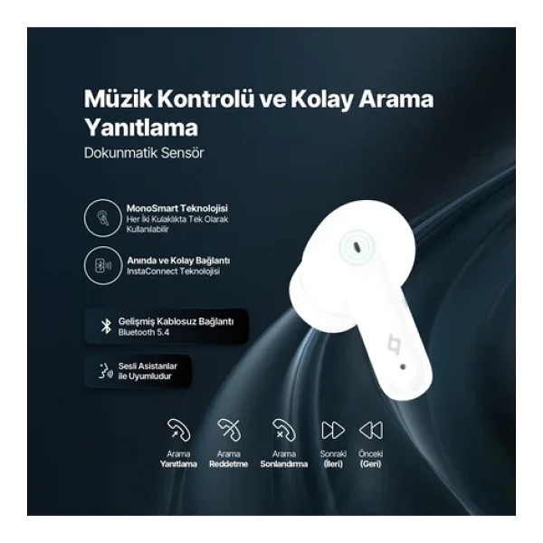 Ttec Airbeat Clap 2km160b TWS Kulak İçi Bluetooth Kulaklık - Görsel 5