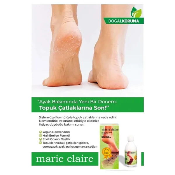 Marie Claire Ayak Bakımı Nasır Topuk Çatlak Giderici Jel 250ml Güçlü Formül - Görsel 9