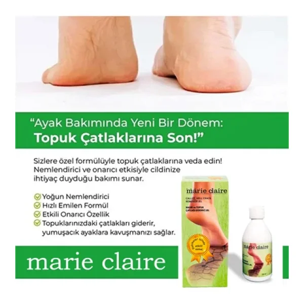 Marie Claire Ayak Bakımı Nasır Topuk Çatlak Giderici Jel 250ml Güçlü Formül - Görsel 4