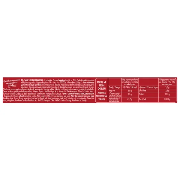 Filiz Yassı Spagetti Makarna 500 Gr - Görsel 4