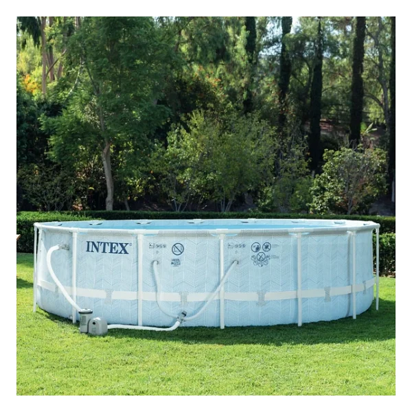 İntex 26746 488x122cm Yuvarlak Prefabrik Havuz Seti 220v Filtreli - Görsel 4