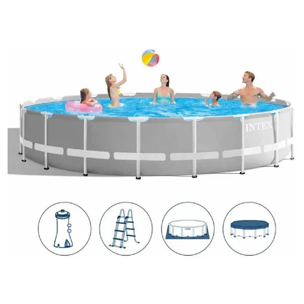 Intex 26732 549x122cm Yuvarlak Prefabrik Havuz Seti 220v Filtreli - Görsel 3