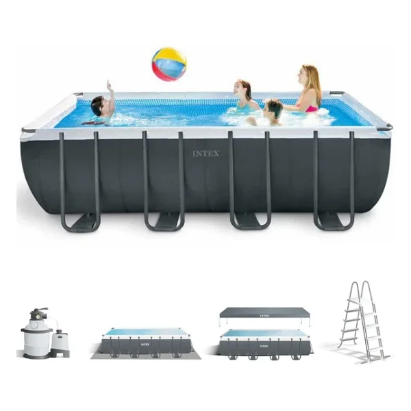 İntex 26356np Ultra Xtr Dikdörtgen Prefabrik Aile Havuzu 549x274x132cm Merdiven+Filtre+Örtü Set - Görsel 3