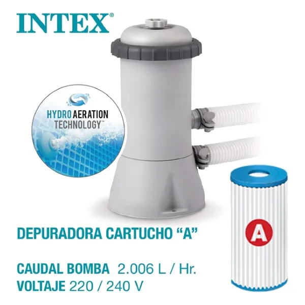 İntex 26790 Dikdörtgen Prefabrik Aile Havuzu 400x200x122cm Merdiven Ve 220v Filitreli Set - Görsel 4