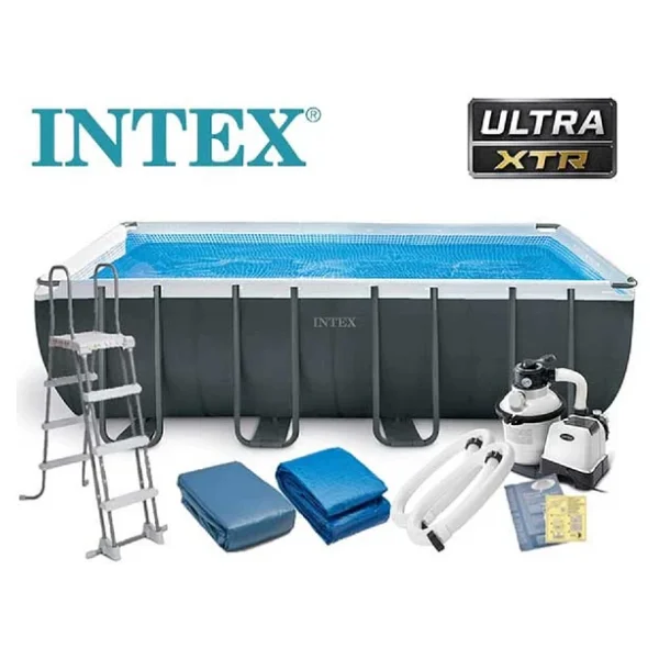 İntex 26356np Ultra Xtr Dikdörtgen Prefabrik Aile Havuzu 549x274x132cm Merdiven+Filtre+Örtü Set - Görsel 6
