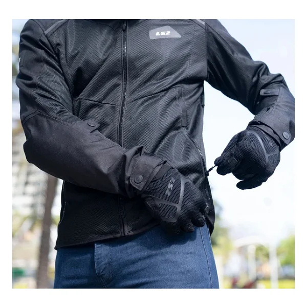 Ls2 Breeze Erkek Siyah-Kırmızı Yazlık Motosiklet Montu - Görsel 4