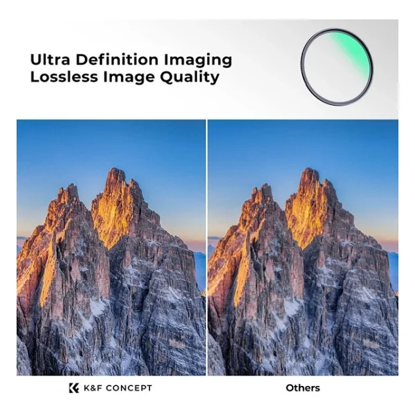 K&F Concept 95mm Nano-X Mc-Uv 28 Çok Katmanlı Kaplamaya Sahip Koruma Filtresi 8K Ultra HD - Görsel 3