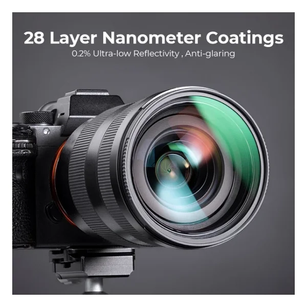 K&F Concept 95mm Nano-X Mc-Uv 28 Çok Katmanlı Kaplamaya Sahip Koruma Filtresi 8K Ultra HD - Görsel 2