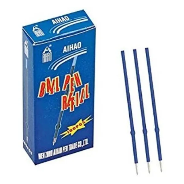 Aihao Tükenmez Kalem Yedeği Mavi B107-20 100 Lü (1 Paket 100 Adet) - Görsel 4