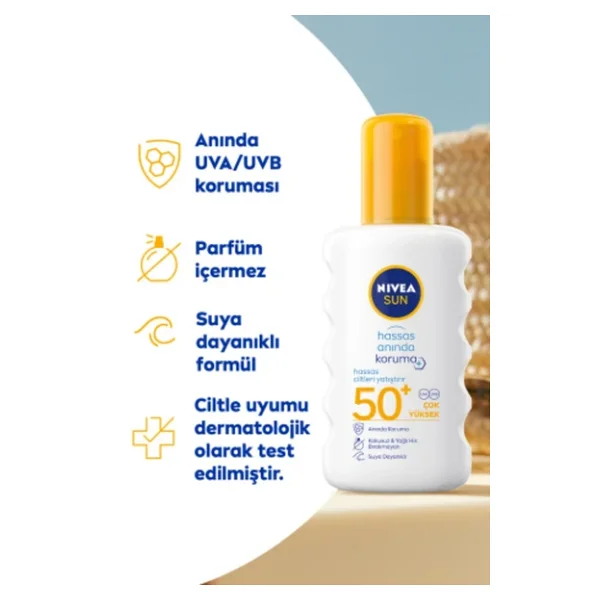 Nivea Hassas Koruma 200 Ml 50 Faktör Güneş Spreyi - Görsel 3