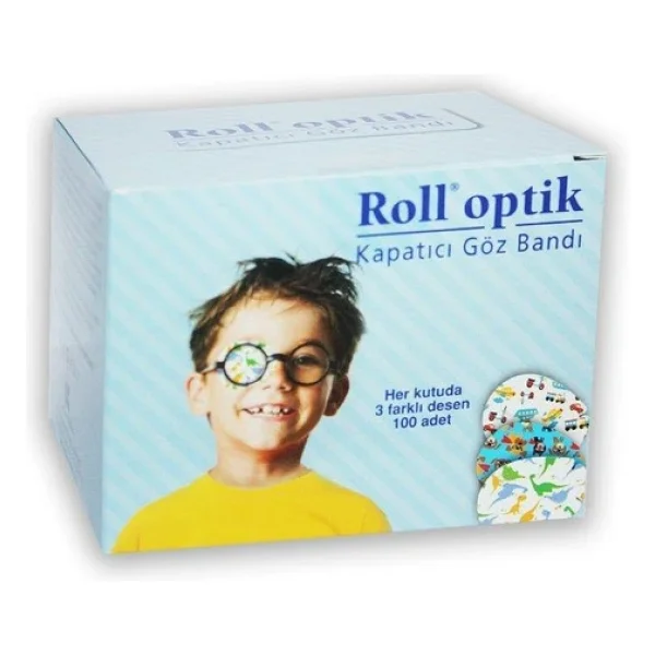 Roll Optik 3 Desenli 100'lü Erkek Çocuk Göz Kapama Bandı - Görsel 4