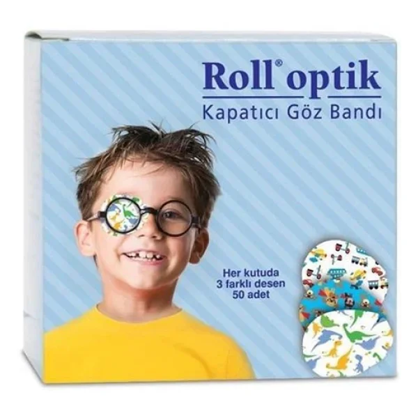 Roll Optik 3 Desenli 50'li Erkek Çocuk Göz Kapama Bandı - Görsel 3