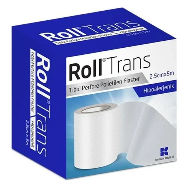 Roll Trans Şeffaf Perfore Polietilen 2.5cm X 5m Hipoalerjenik Flaster - Görsel 3