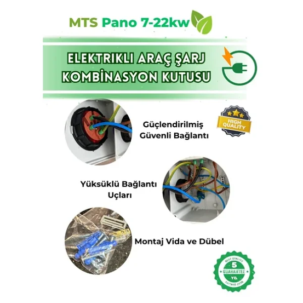 Mtsevcharger 22kw 5/32 + 7kw 3/32 V'ko 60 40 20 Cm Kombinasyon Kutusu Pano Elektrikli Araç Şarj Cihazı İçin - Görsel 7