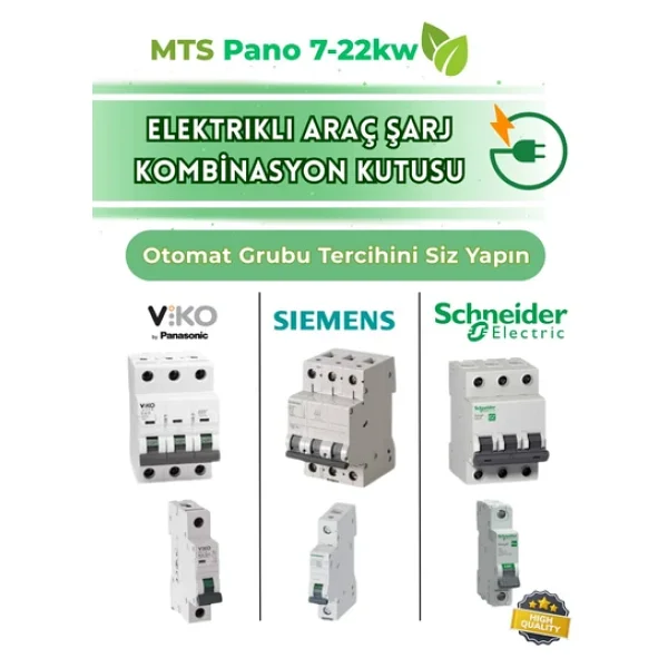 Mtsevcharger 22kw 5/32 + 7kw 3/32 V'ko 60 40 20 Cm Kombinasyon Kutusu Pano Elektrikli Araç Şarj Cihazı İçin - Görsel 6