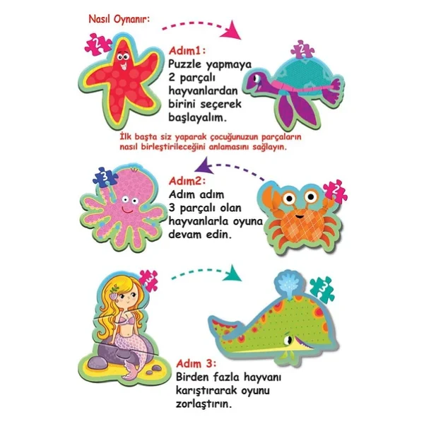 Diytoy Baby Puzzle Deniz Canlıları - Görsel 7