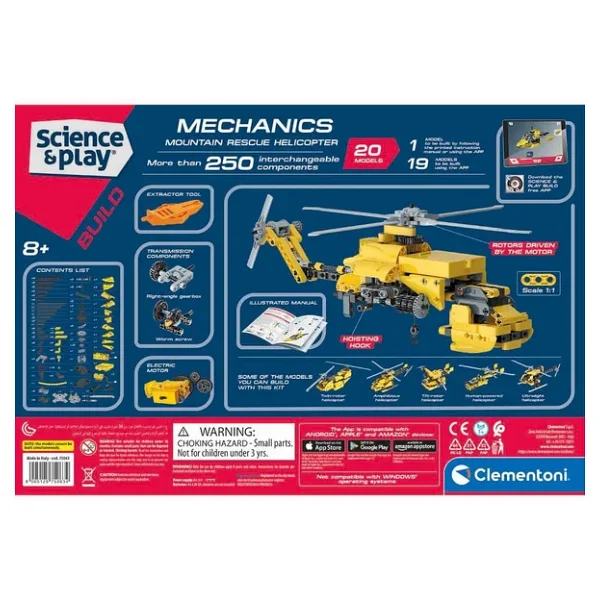 Clementoni Mekanik Laboratuvarı Kurtarma Helikopteri 75063 - Görsel 9