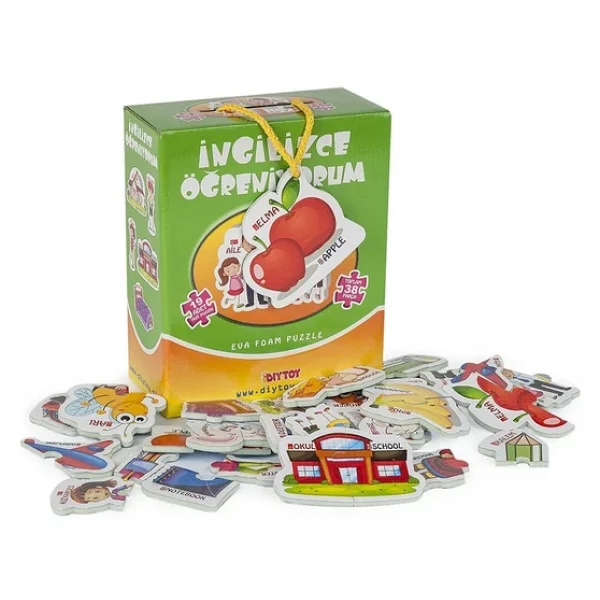 Diytoy İngilizce Öğreniyorum Puzzle - Görsel 3