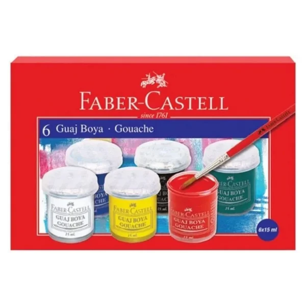 Faber Castell Faber-Castell Faber Castell 6 Renk Guaj Boya 5170 160400 - Görsel 3
