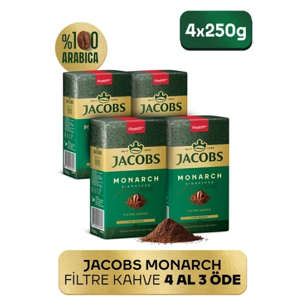 Jacobs Monarch Filtre Kahve 250 Gr 4'lü - Görsel 6