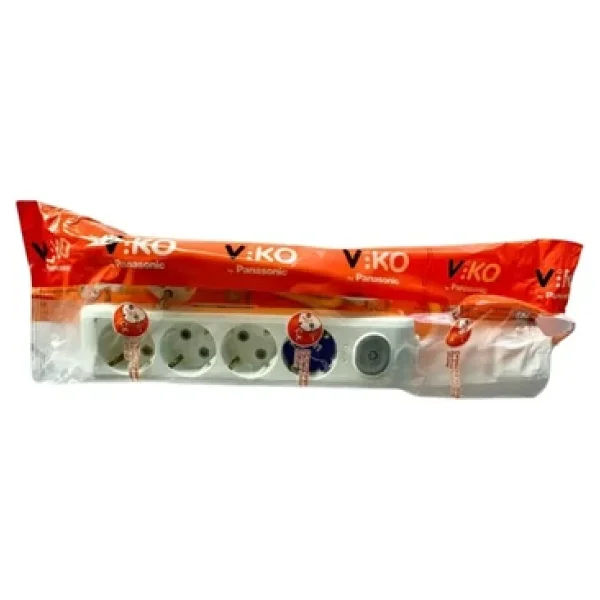 Viko Multi-Let 90117405 Topraklı Anahtarlı Beyaz 5 M 4'lü Priz - Görsel 5