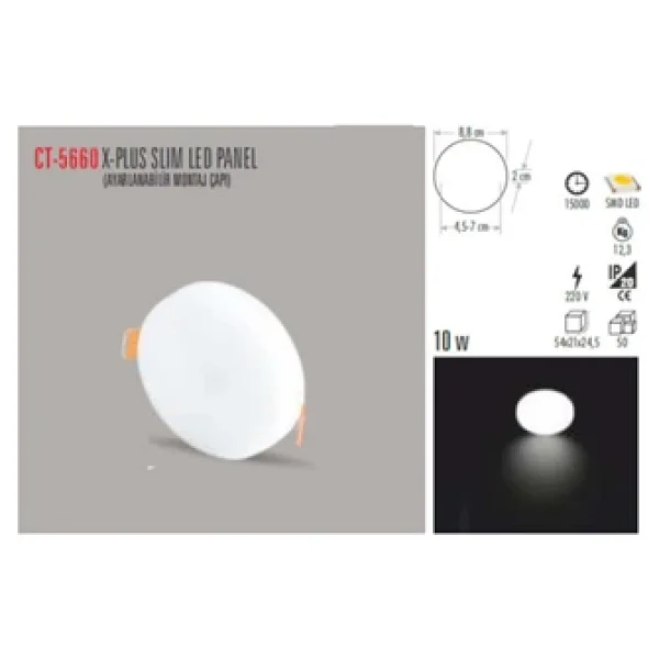 Cata Ct-5660 10 W Beyaz Işık LED Armatür - Görsel 4