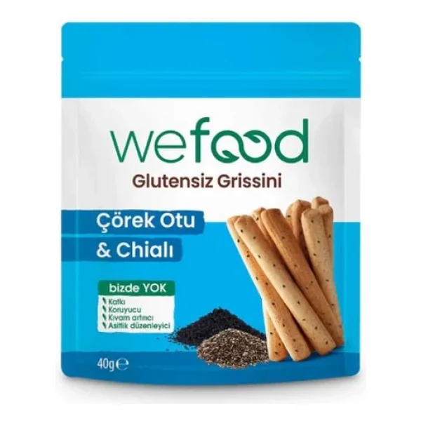 Wefood Glutensiz Çörek Otu & Chia'lı Grissini 40 Gr - Görsel 3