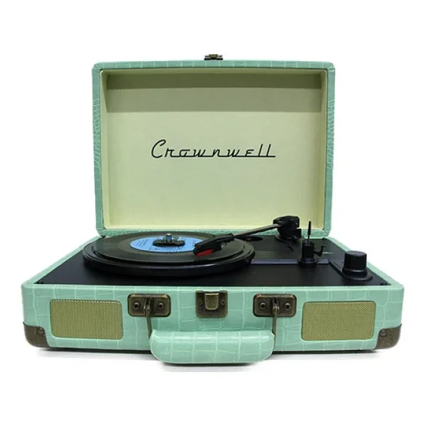 Crown Well Turntable Cw002-Dg Yeşil Çantalı Pikap - Görsel 6